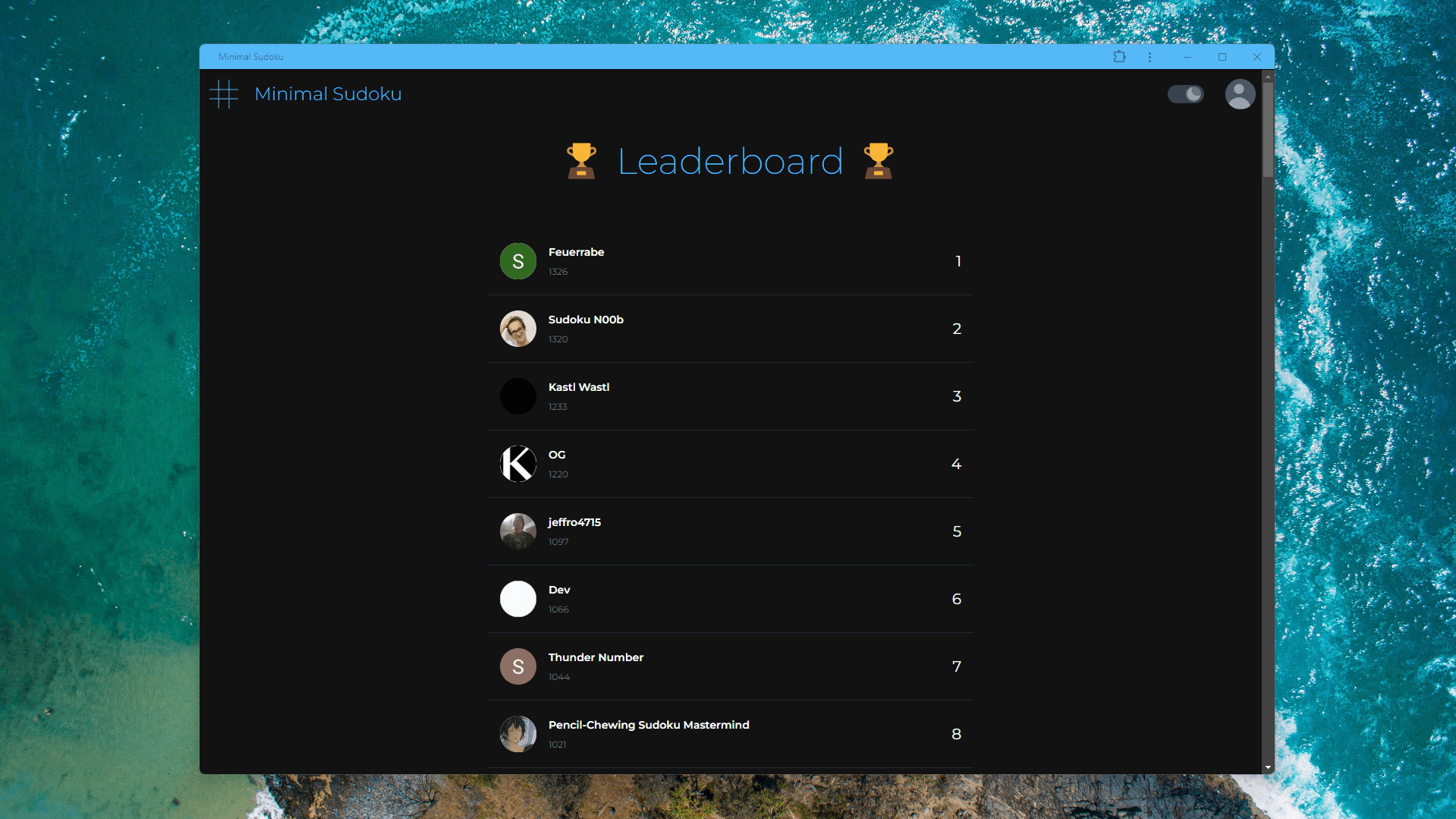 Sunset in the mountains