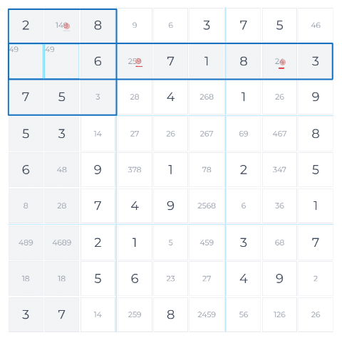 Naked Pairs technique in Sudoku