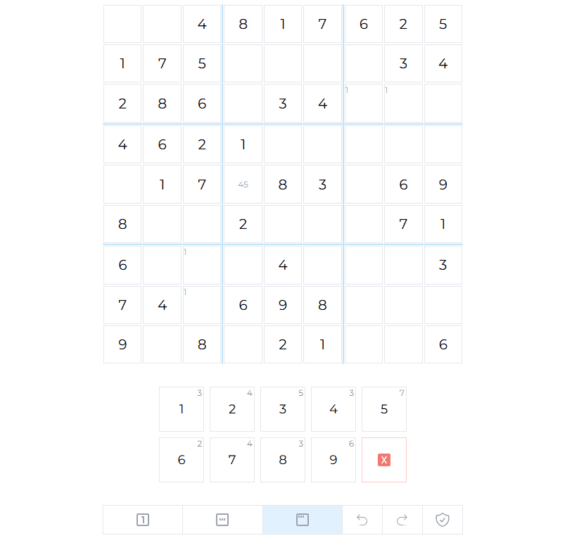 Minimal Sudoku Corner Notes